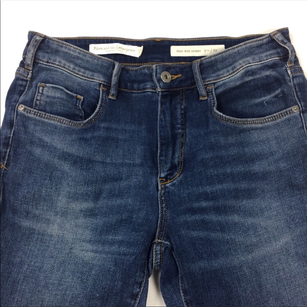 ANTHRO PILCRO High Rise Skinny Colorblock Jeans 29 - Picture 5 of 8
